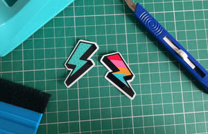 Bold Lightning Bolt Stickers (2)