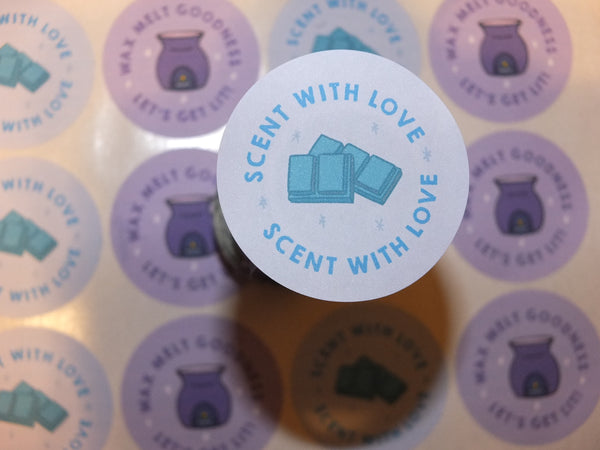 Wax Melt Themed Packaging Stickers