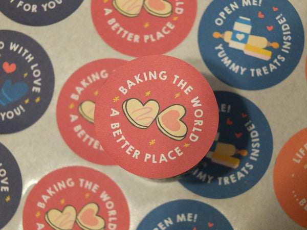 Bakery Themed Packaging Stickers