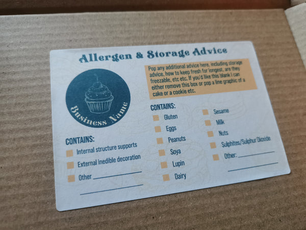 Landscape Allergen Packaging Stickers