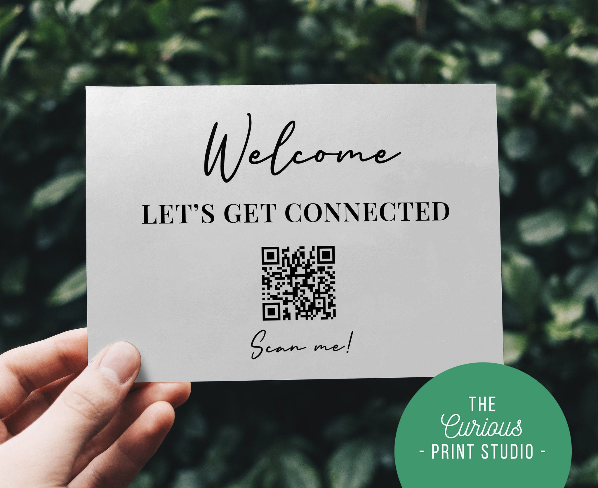 Welcome Let's Get Connected WiFi Print