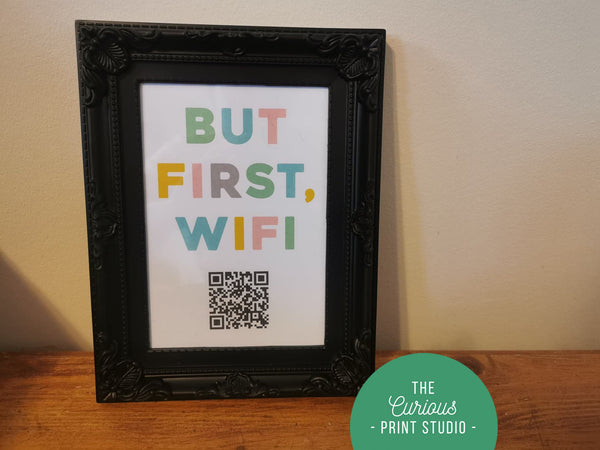 But First WiFi QR Code Print