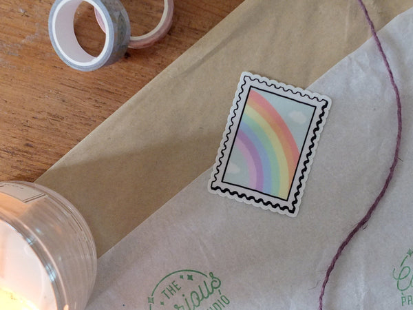 Rainbow Stamp Vinyl Sticker