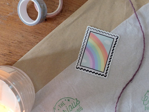 Rainbow Stamp Vinyl Sticker