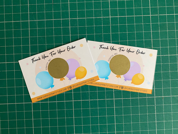 Balloon Scratch Cards